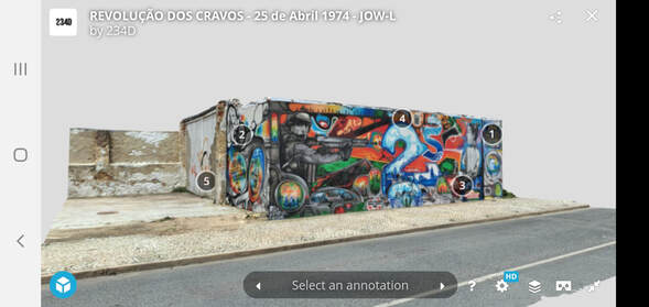 (VR) - Virtual Reality of 25 de Abril 1974 by 234D ( Graffiti by Jowel_ASU)